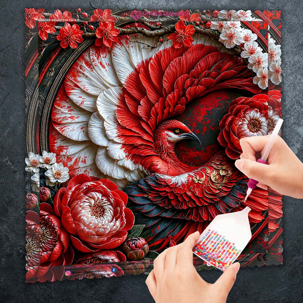 5D Diamond Painting – Kaori Phönixblüte des Rubinfeuers