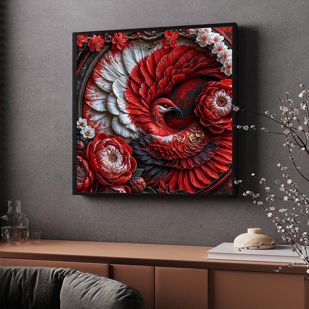 5D Diamond Painting – Kaori Phönixblüte des Rubinfeuers