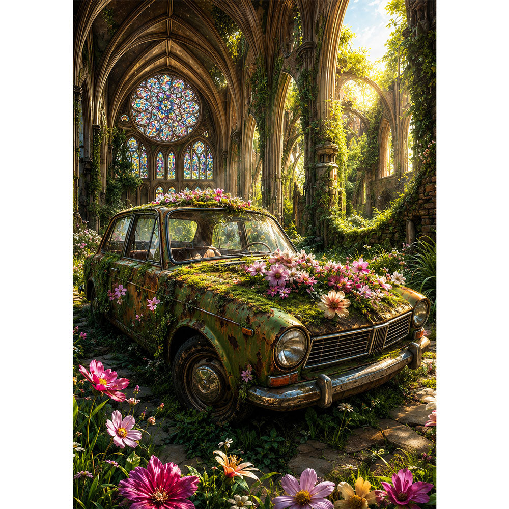 5D Diamond Painting – Kathedrale der Blütenstille | Unique Diamond
