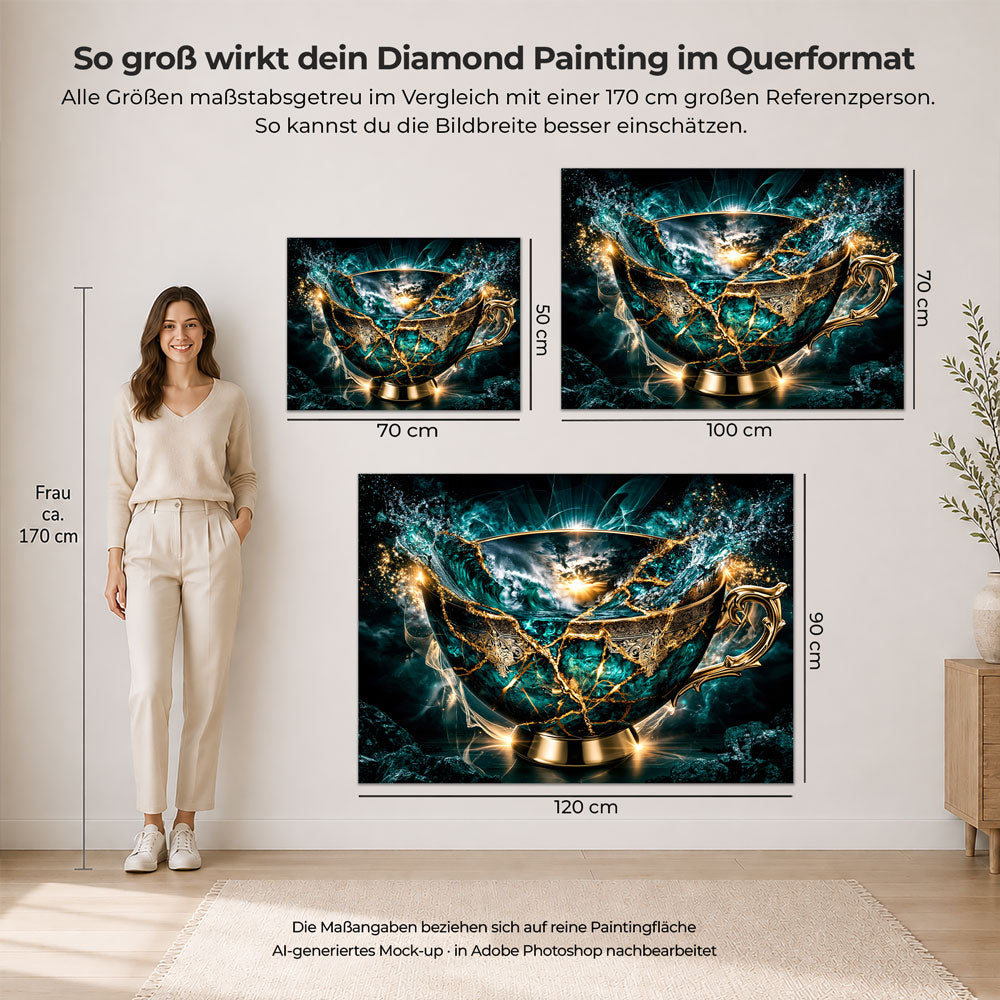 5D Diamond Painting – Kelch der Smaragdflut