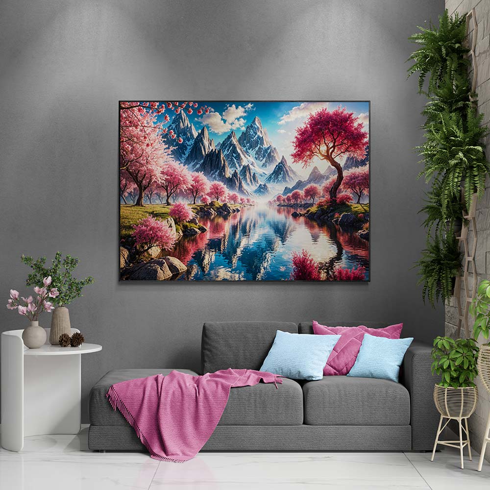 5D Diamond Painting – Kirschträume der Stille, Unique-Diamond