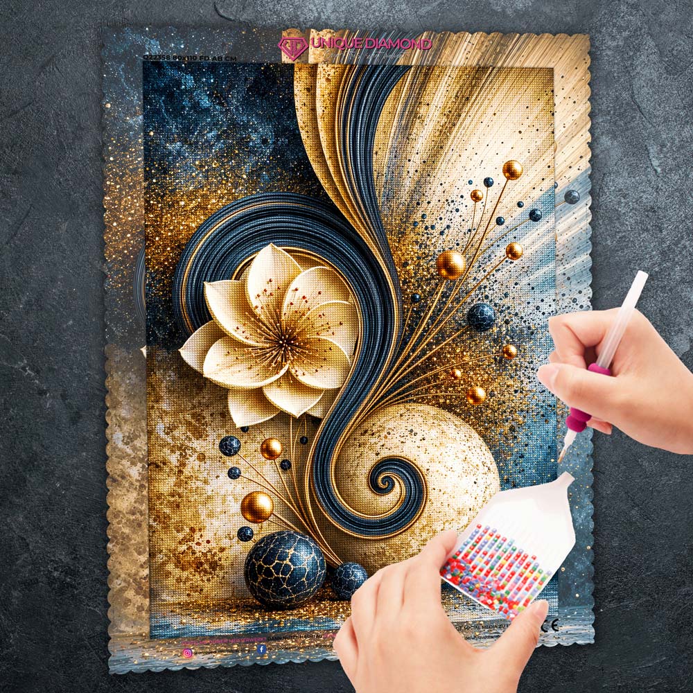 5D Diamond Painting – Kosmische Blüte der Harmonie