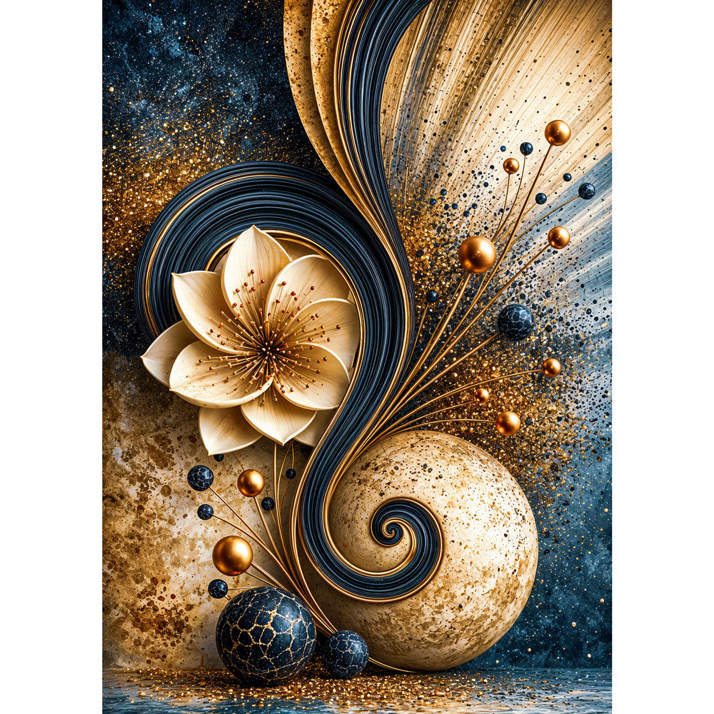 5D Diamond Painting – Kosmische Blüte der Harmonie | Unique Diamond