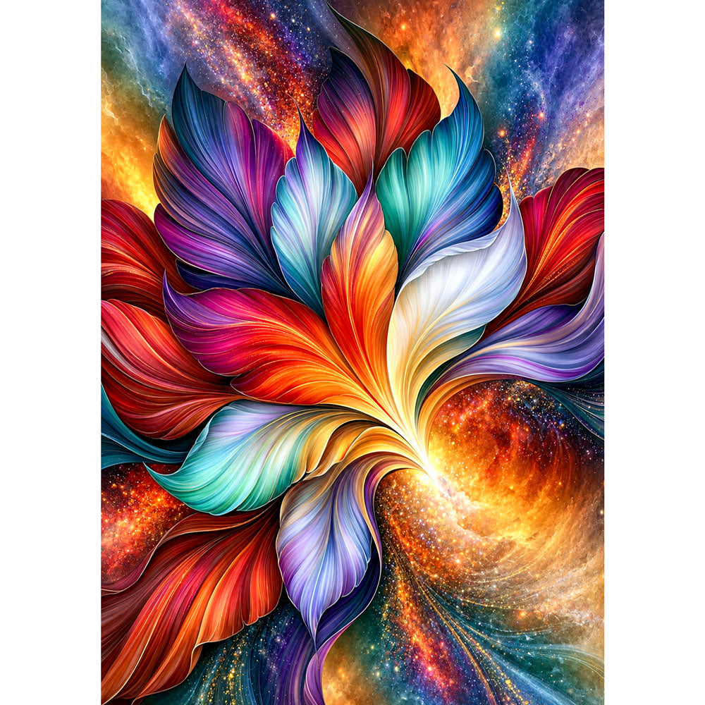 5D Diamond Painting – Kosmische Blütenharmonie | Unique Diamond