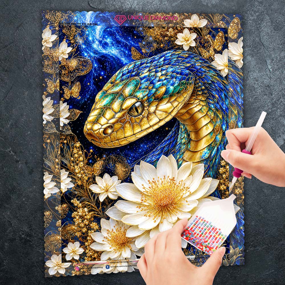 5D Diamond Painting – Kosmische Schuppenpoesie