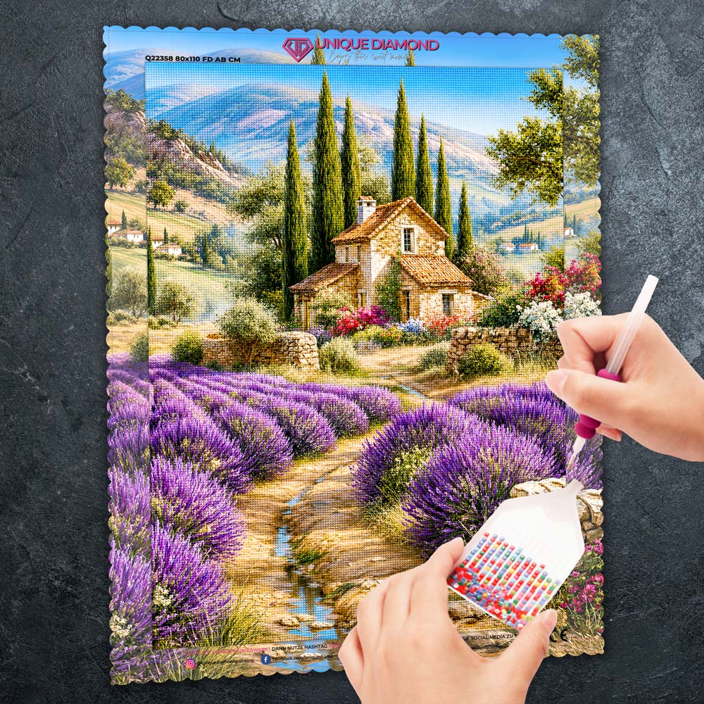 5D Diamond Painting – Lavendelidylle in der Provence