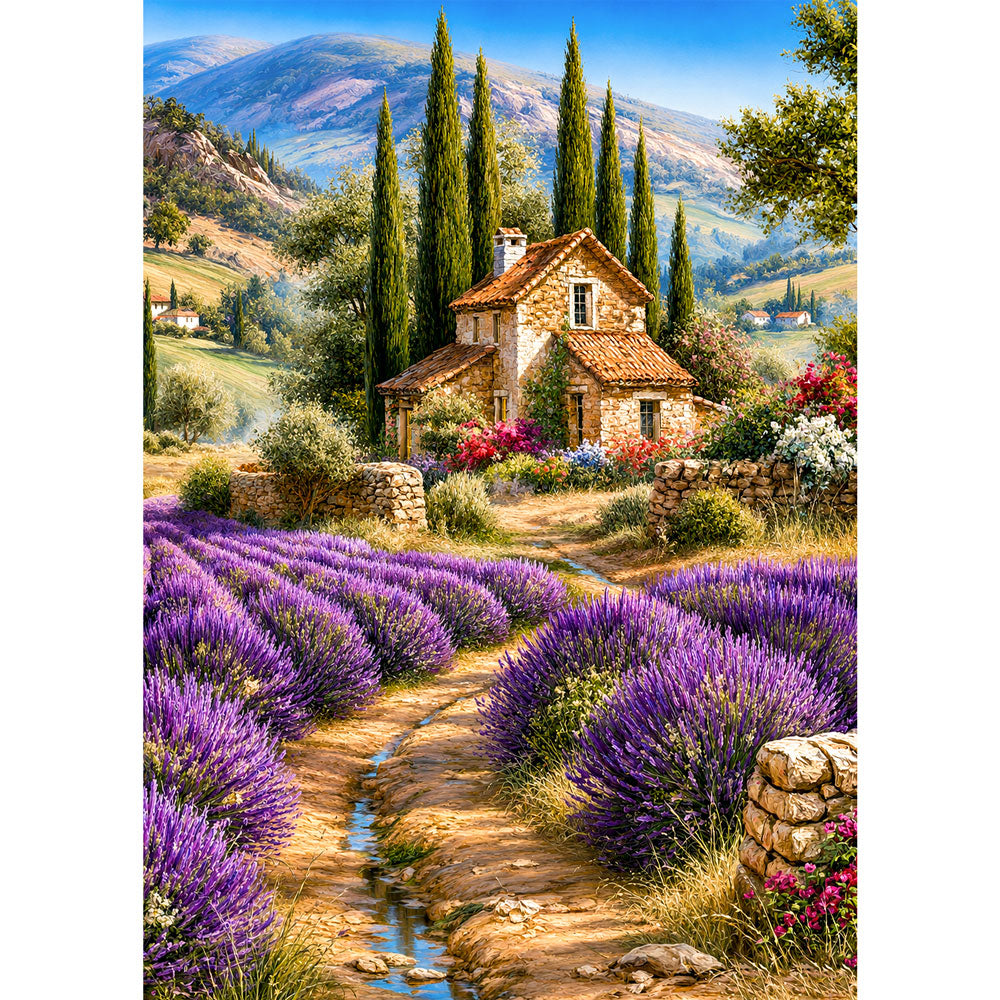 5D Diamond Painting – Lavendelidylle in der Provence | Unique Diamond