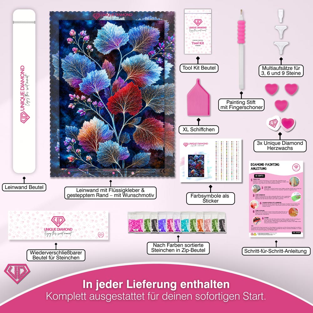 5D Diamond Painting – Leuchtende Blätterpracht