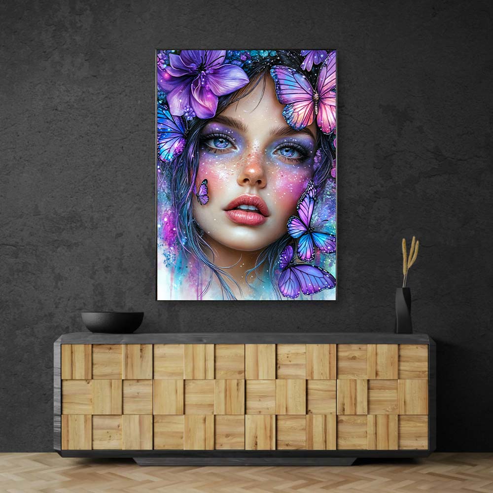 5D Diamond Painting – Liora im Schmetterlingshauch, unique-diamond