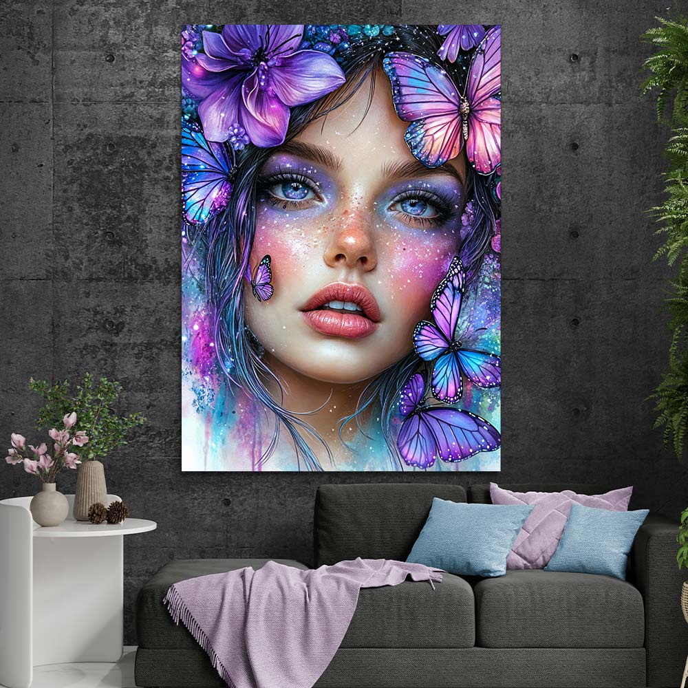 5D Diamond Painting – Liora im Schmetterlingshauch, unique-diamond