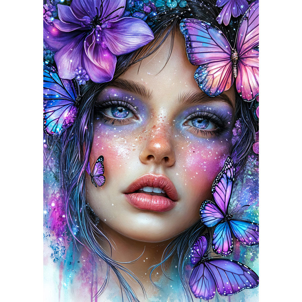 5D Diamond Painting – Liora im Schmetterlingshauch, unique-diamond