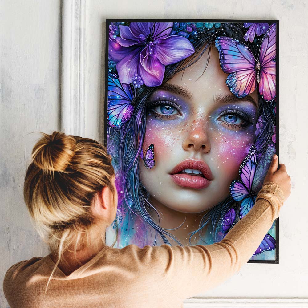 5D Diamond Painting – Liora im Schmetterlingshauch Unique-Diamond