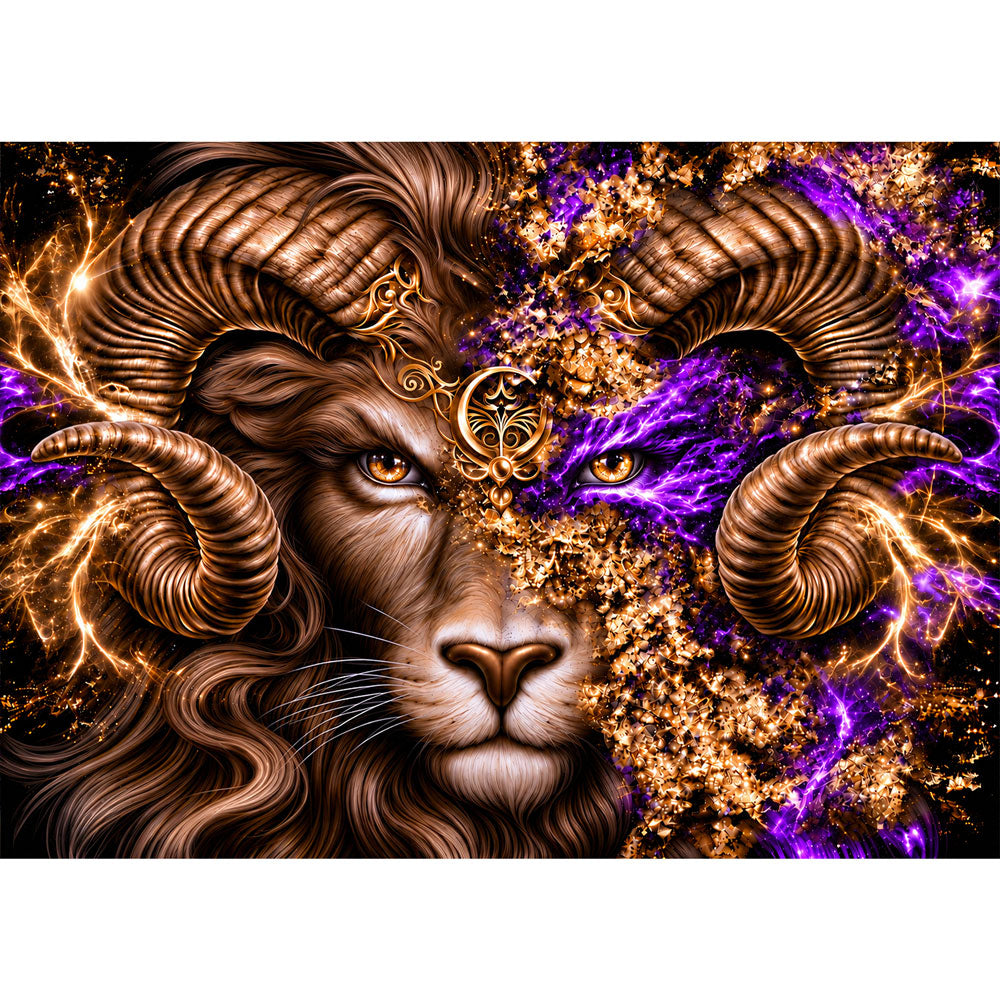 5D Diamond Painting – Löwe der Violetten Urkraft | Unique Diamond