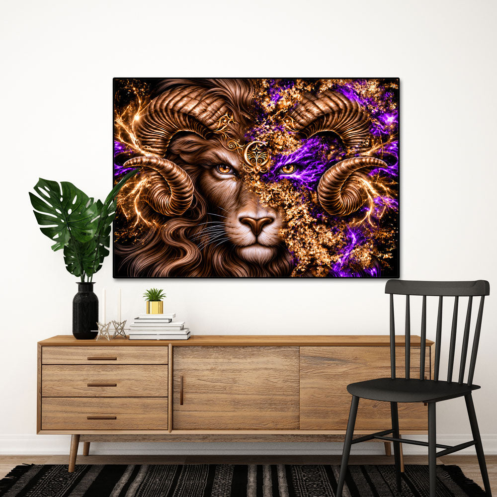5D Diamond Painting – Löwe der Violetten Urkraft