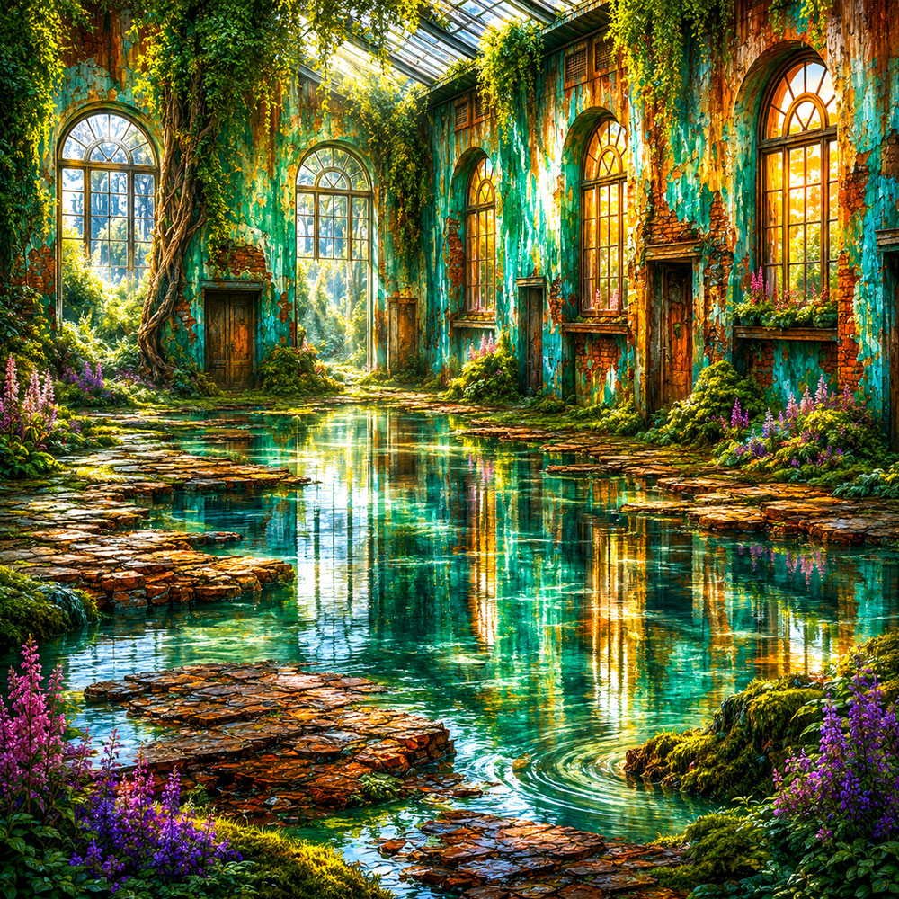 5D Diamond Painting – Lysandras Smaragdrefugium | Unique Diamond
