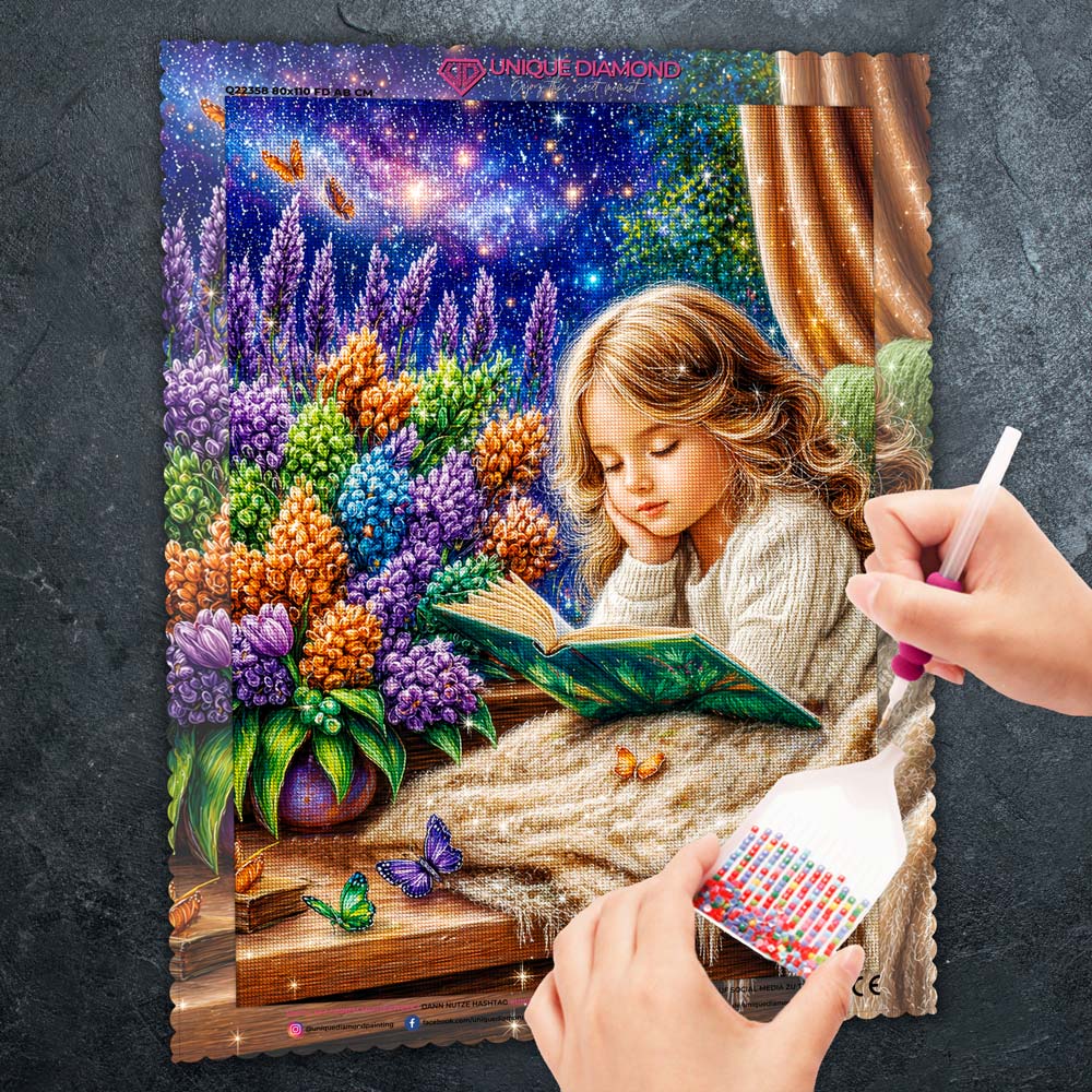 5D Diamond Painting – Magische Lesestunde