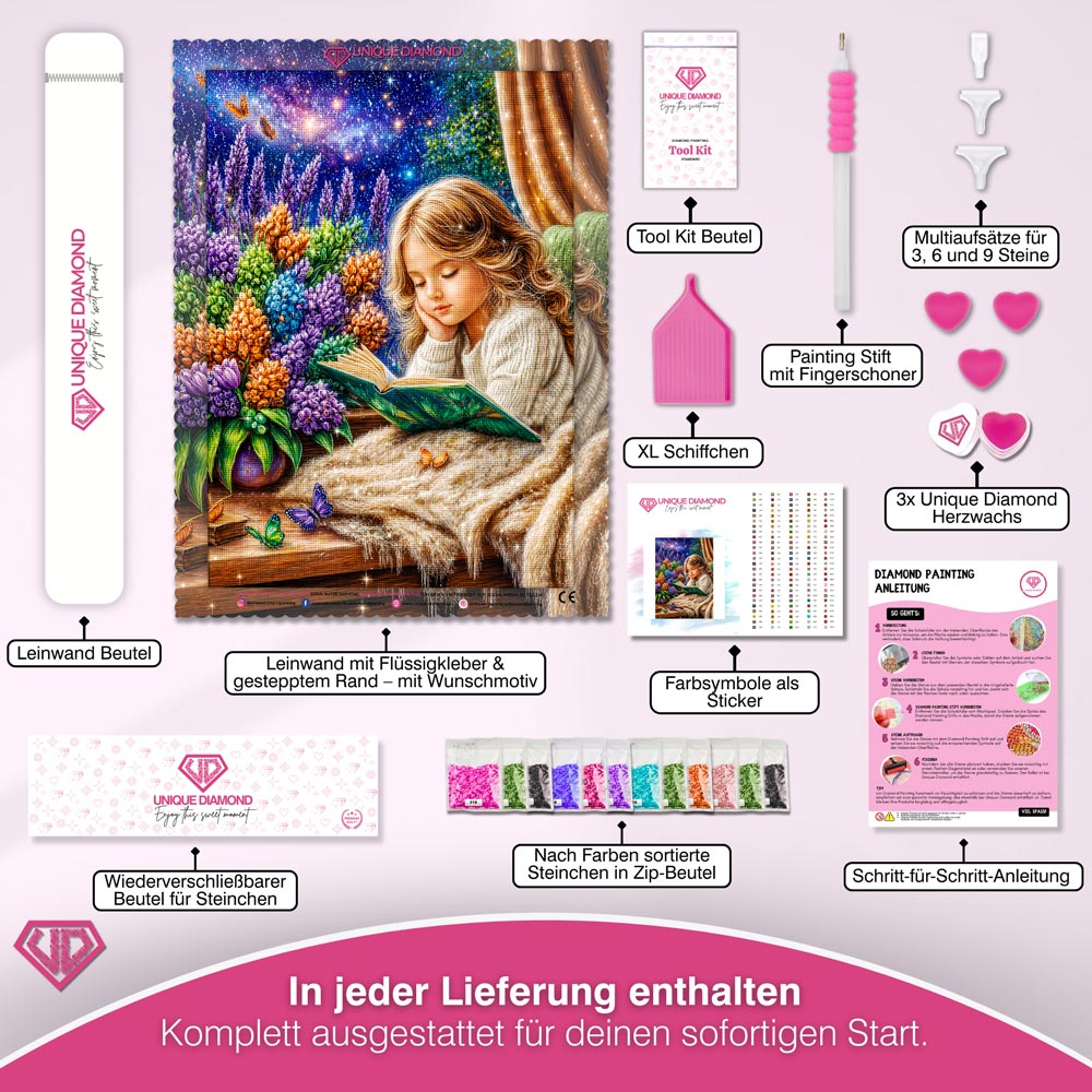 5D Diamond Painting – Magische Lesestunde