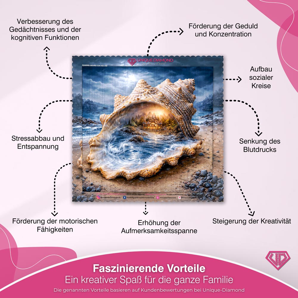 5D Diamond Painting – Saphirgesang des Waldlichts