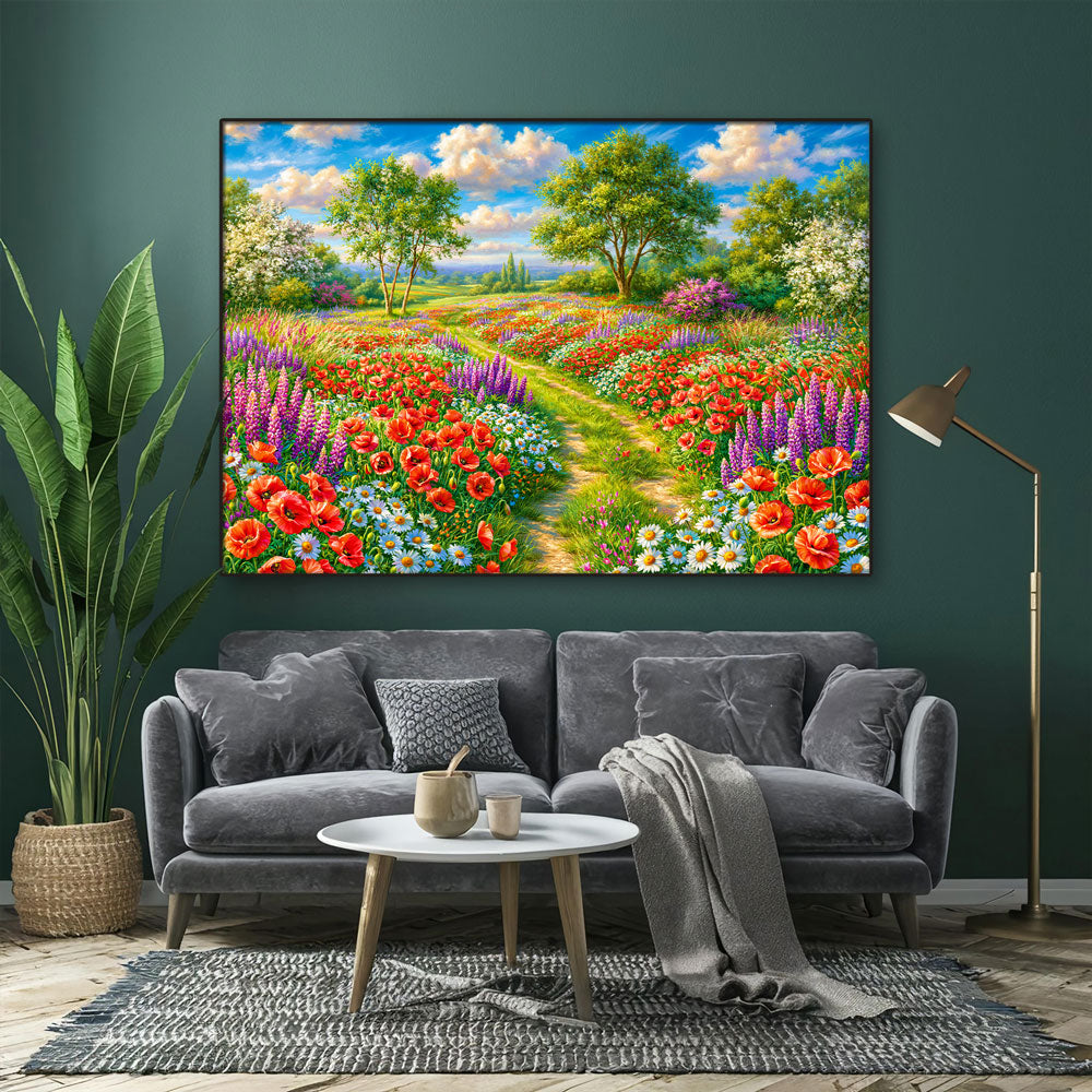 5D Diamond Painting – Maries blühender Sommerpfad