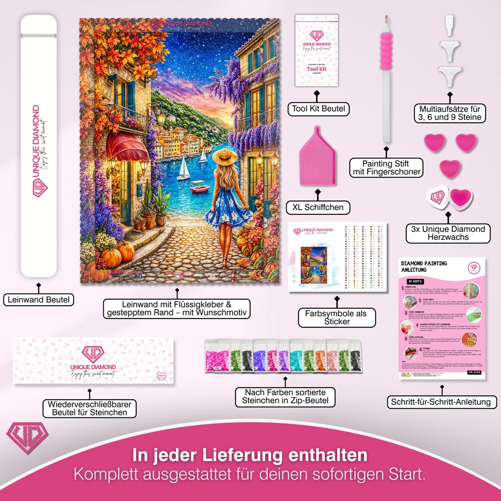 5D Diamond Painting – Mediterraner Hafen