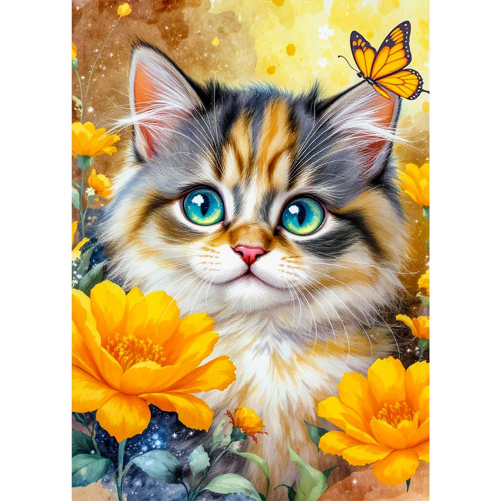 5D Diamond Painting – Mila im Blütenzauber