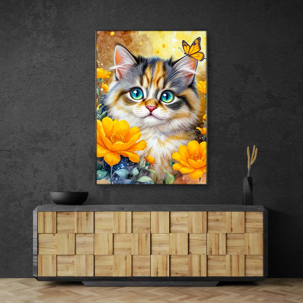 5D Diamond Painting – Mila im Blütenzauber