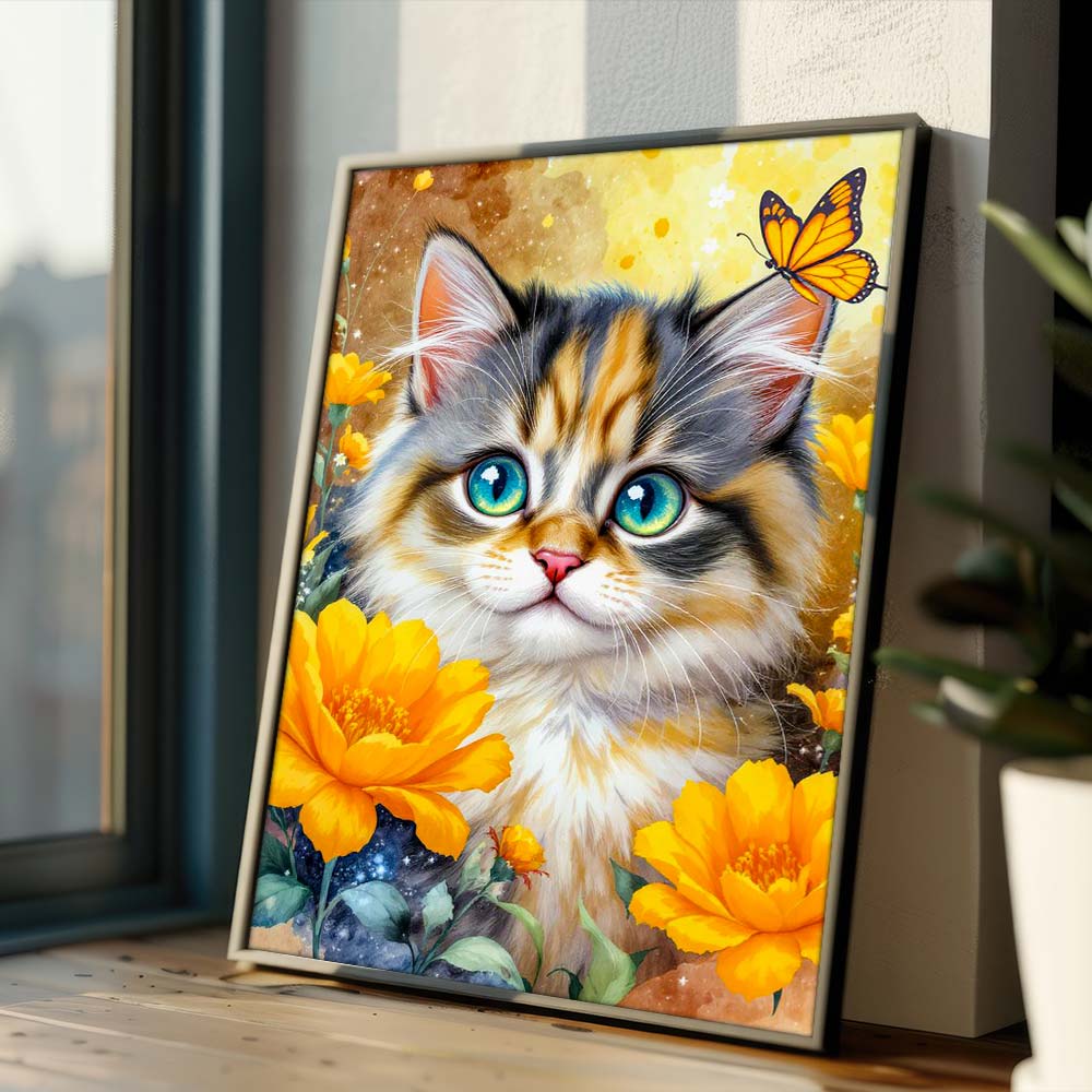 5D Diamond Painting – Mila im Blütenzauber