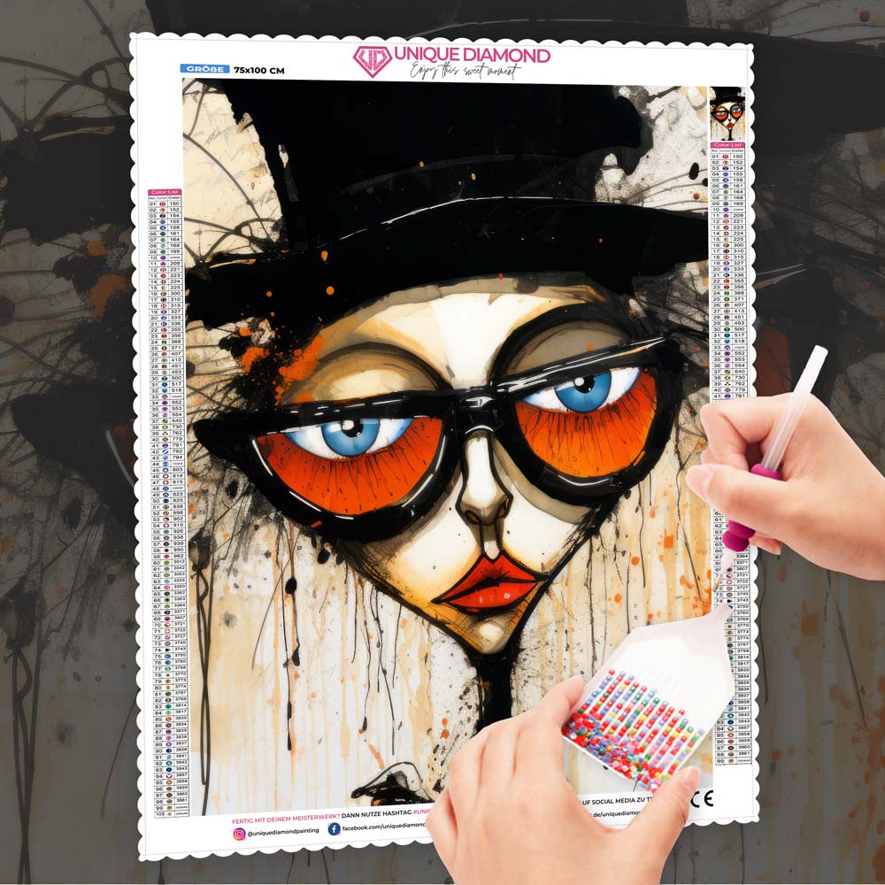 5D Diamond Painting – Miss Monroe mit Schattenblick Unique-Diamond