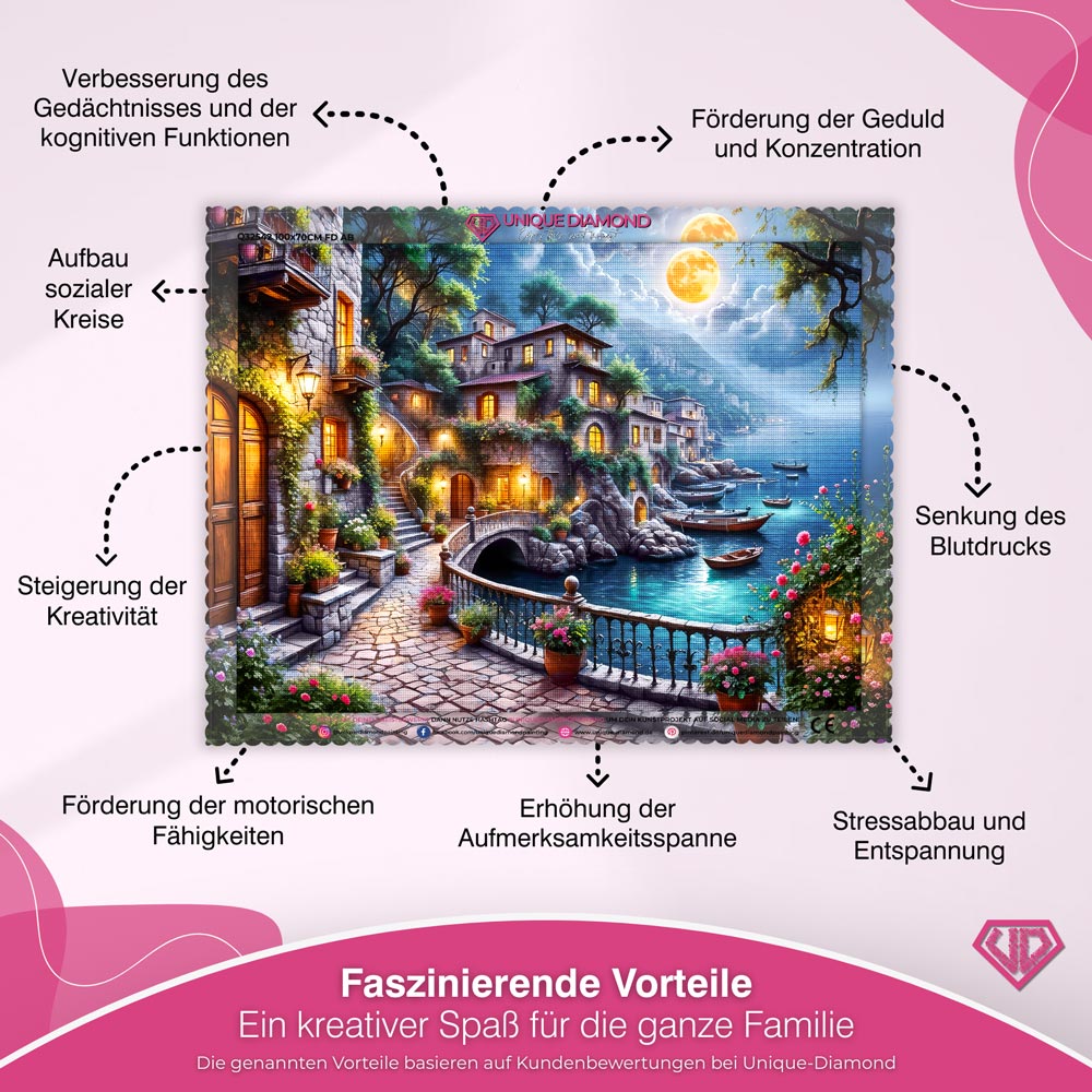 5D Diamond Painting – Moonlight by the Sea Unique-Diamond