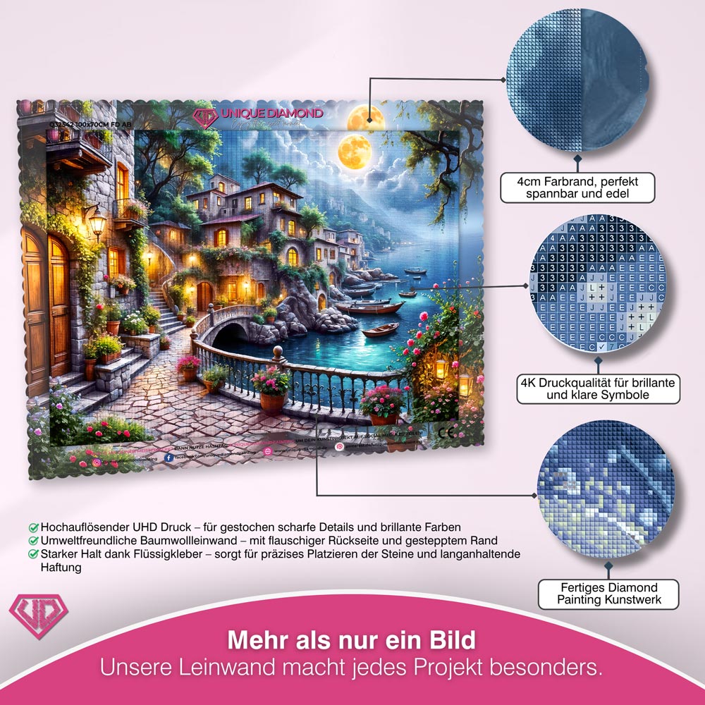 5D Diamond Painting – Moonlight by the Sea Unique-Diamond