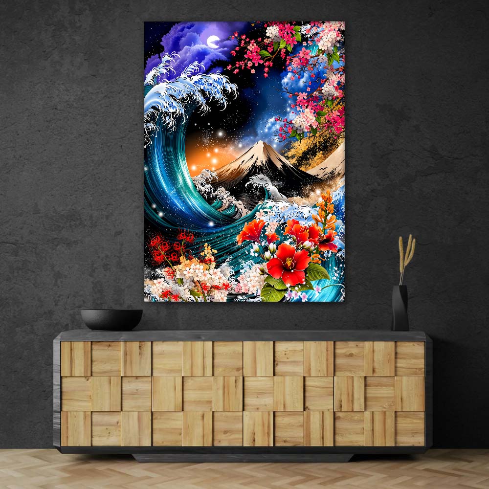 5D Diamond Painting – Moonwave Sakura Eclipse