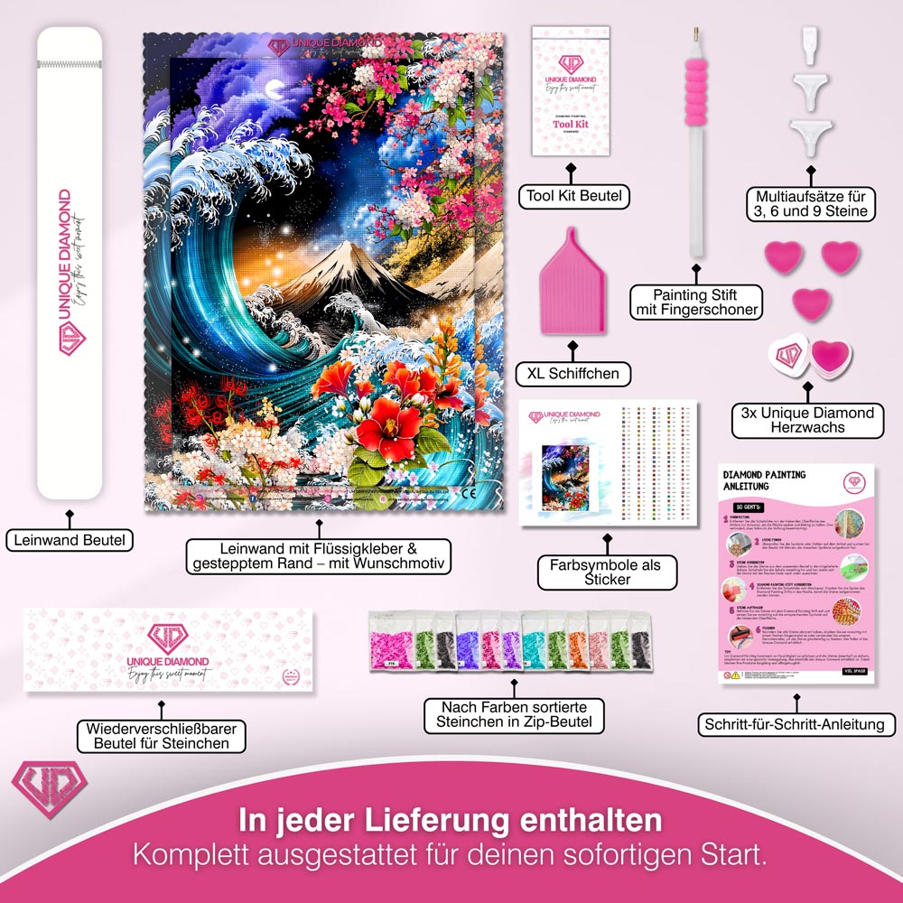 5D Diamond Painting – Moonwave Sakura Eclipse
