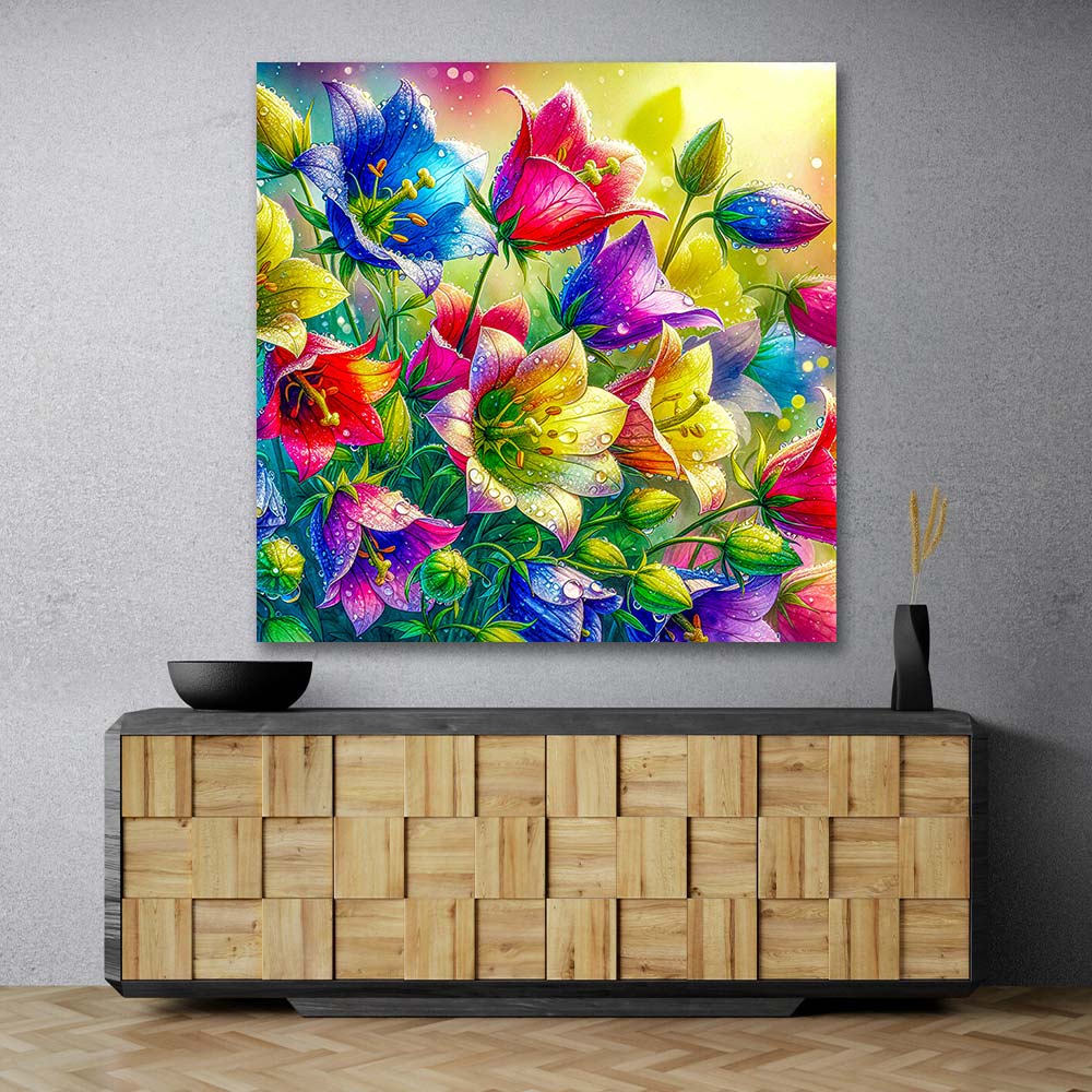 5D Diamond Painting – Morgenglanz im Blütengarten