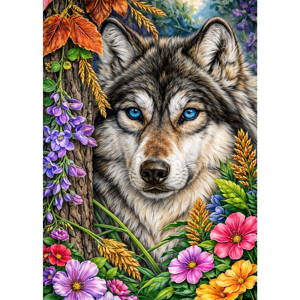 5D Diamond Painting – Mystic Forest Wolf, Unique-Diamond