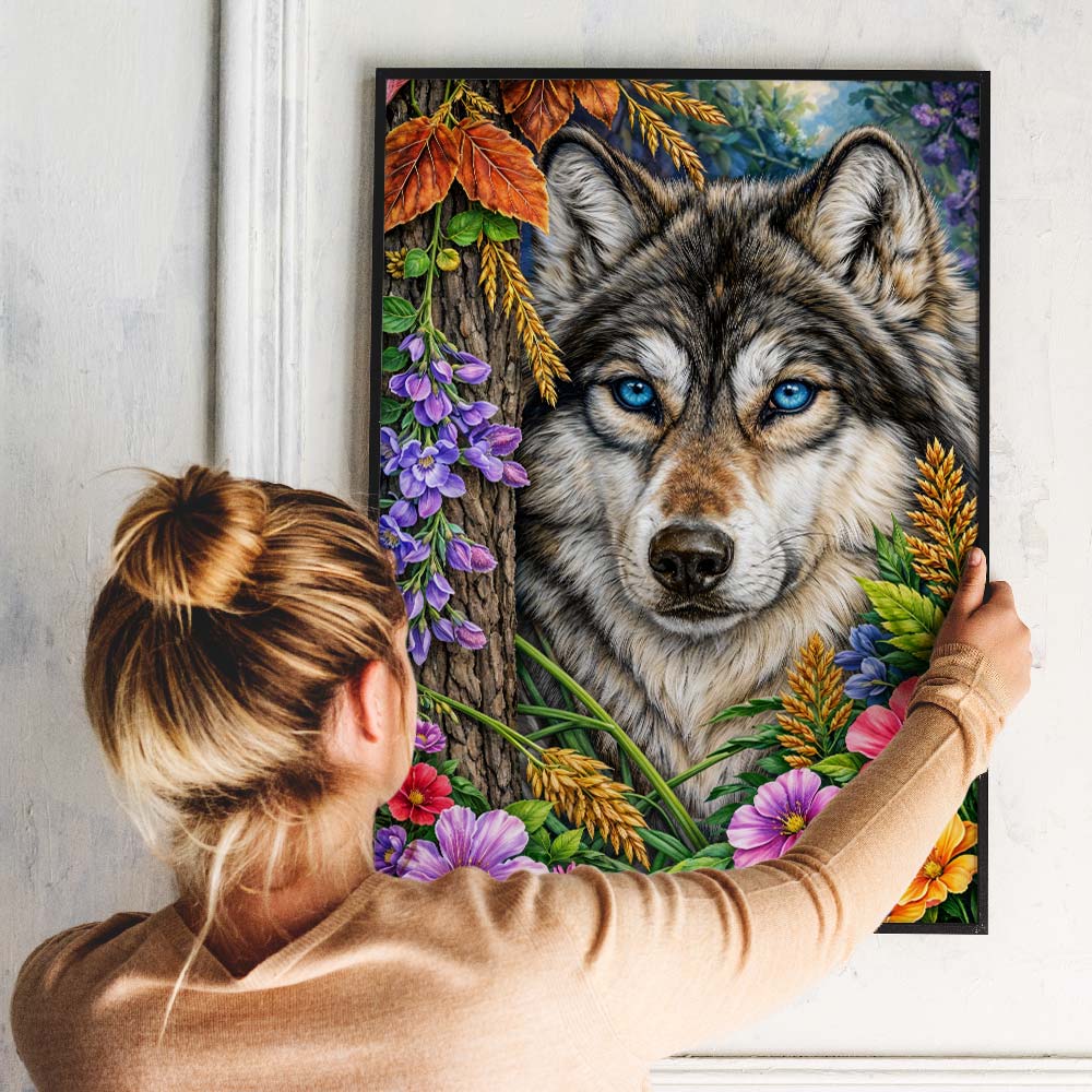 5D Diamond Painting – Mystic Forest Wolf