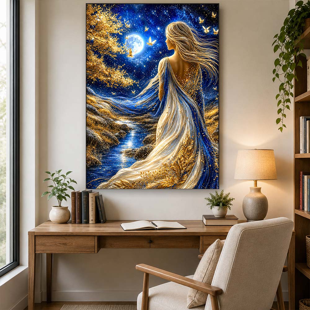 5D Diamond Painting – Nocturne in Saphir und Gold