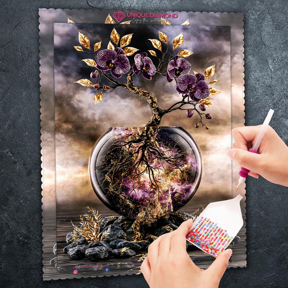 5D Diamond Painting – Orchidee der goldenen Wurzeln