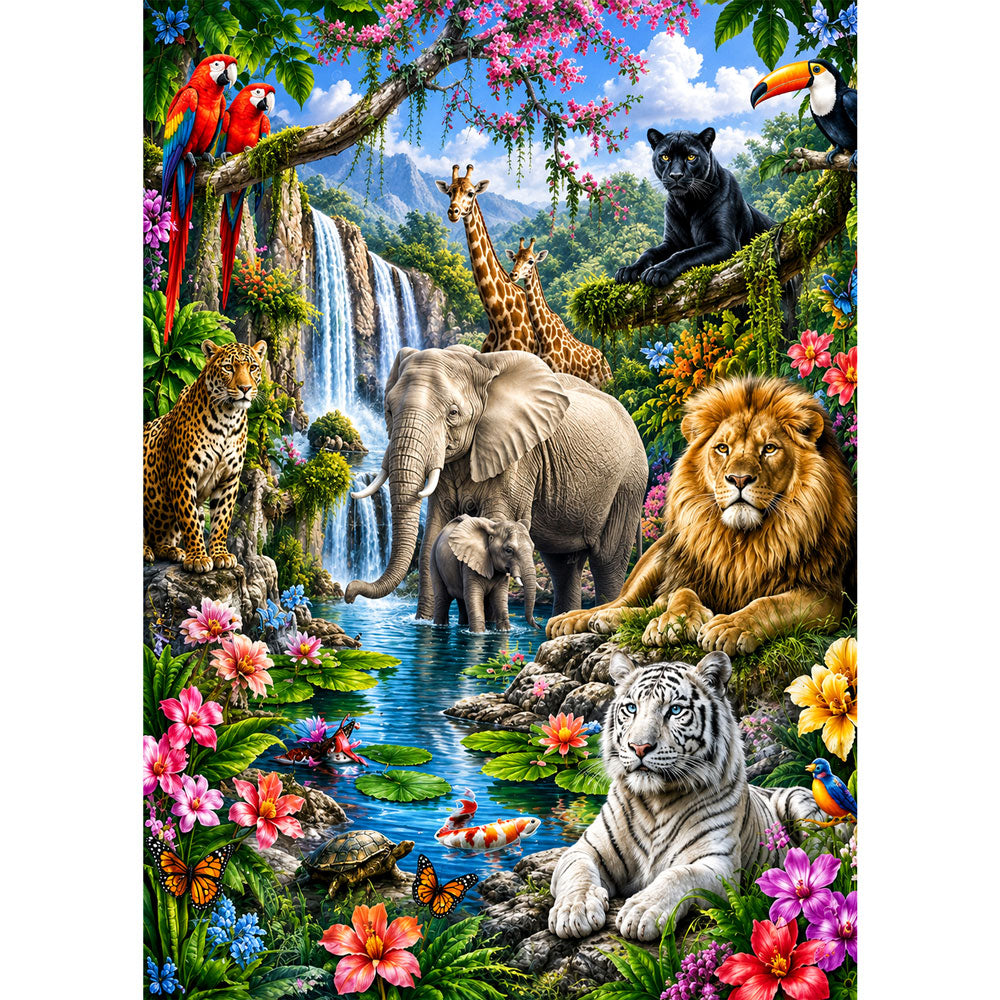 5D Diamond Painting – Paradies der Wildtiere | Unique Diamond