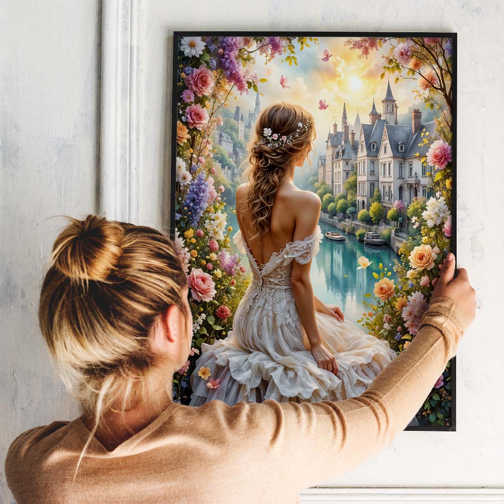 5D Diamond Painting – Princess of the Blooming River Unique-Diamond
