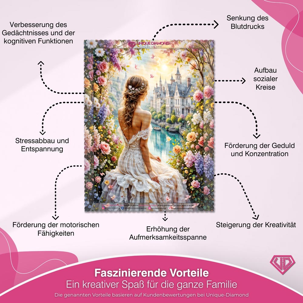 5D Diamond Painting – Princess of the Blooming River Unique-Diamond