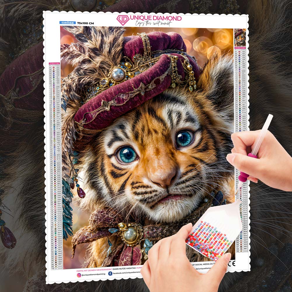5D Diamond Painting – Prinz Tigrino Unique-Diamond