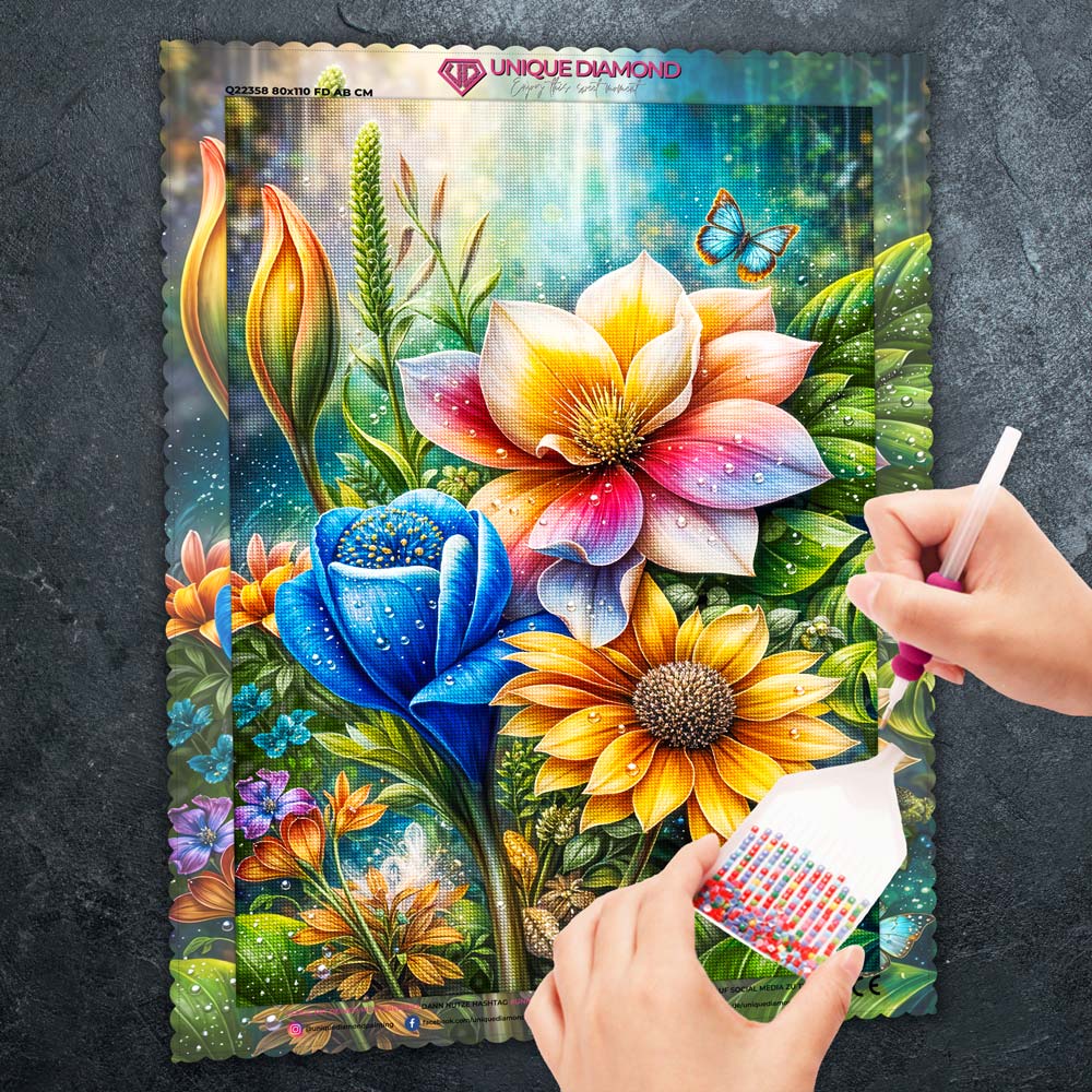 5D Diamond Painting – Radiant Garden Blossoms