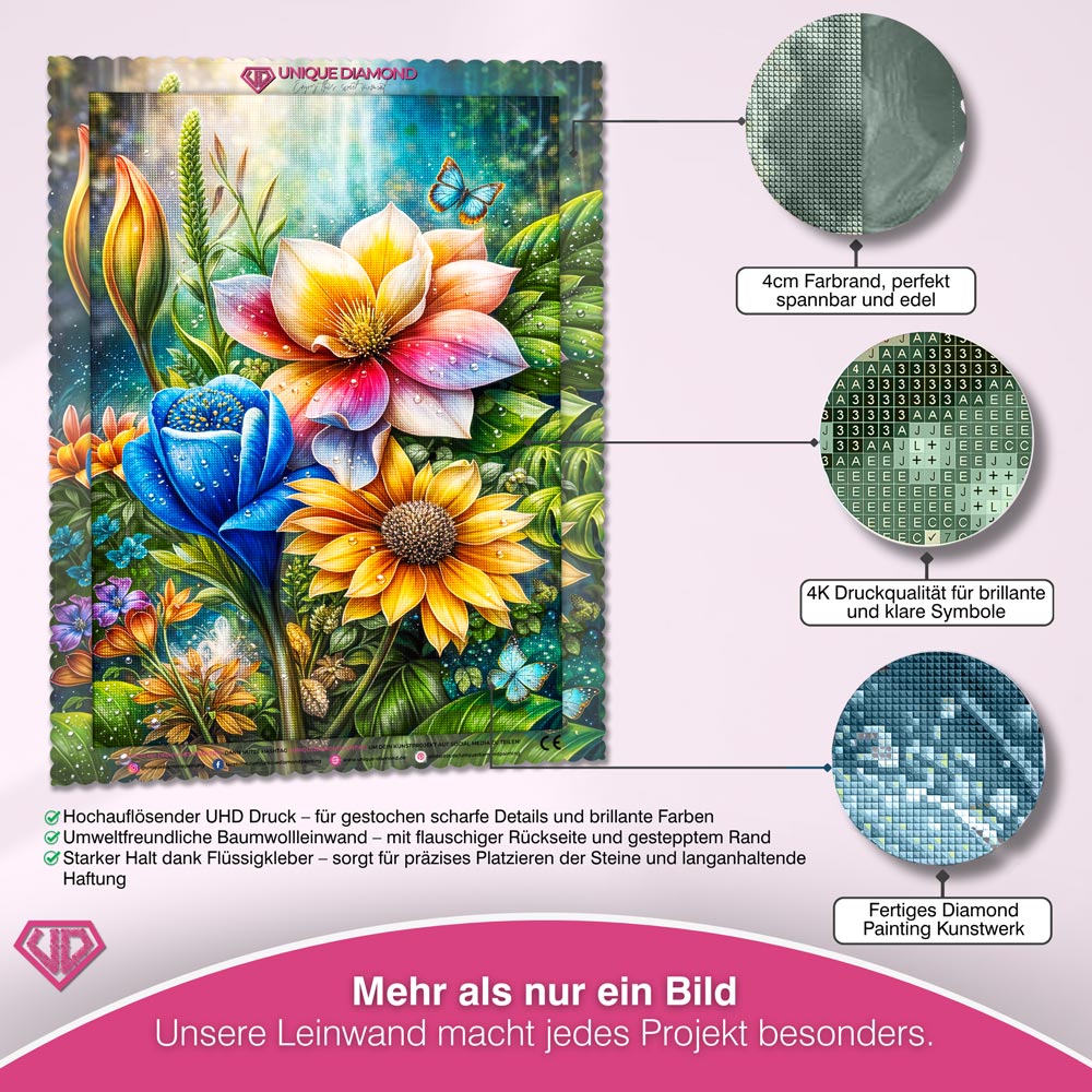 5D Diamond Painting – Radiant Garden Blossoms