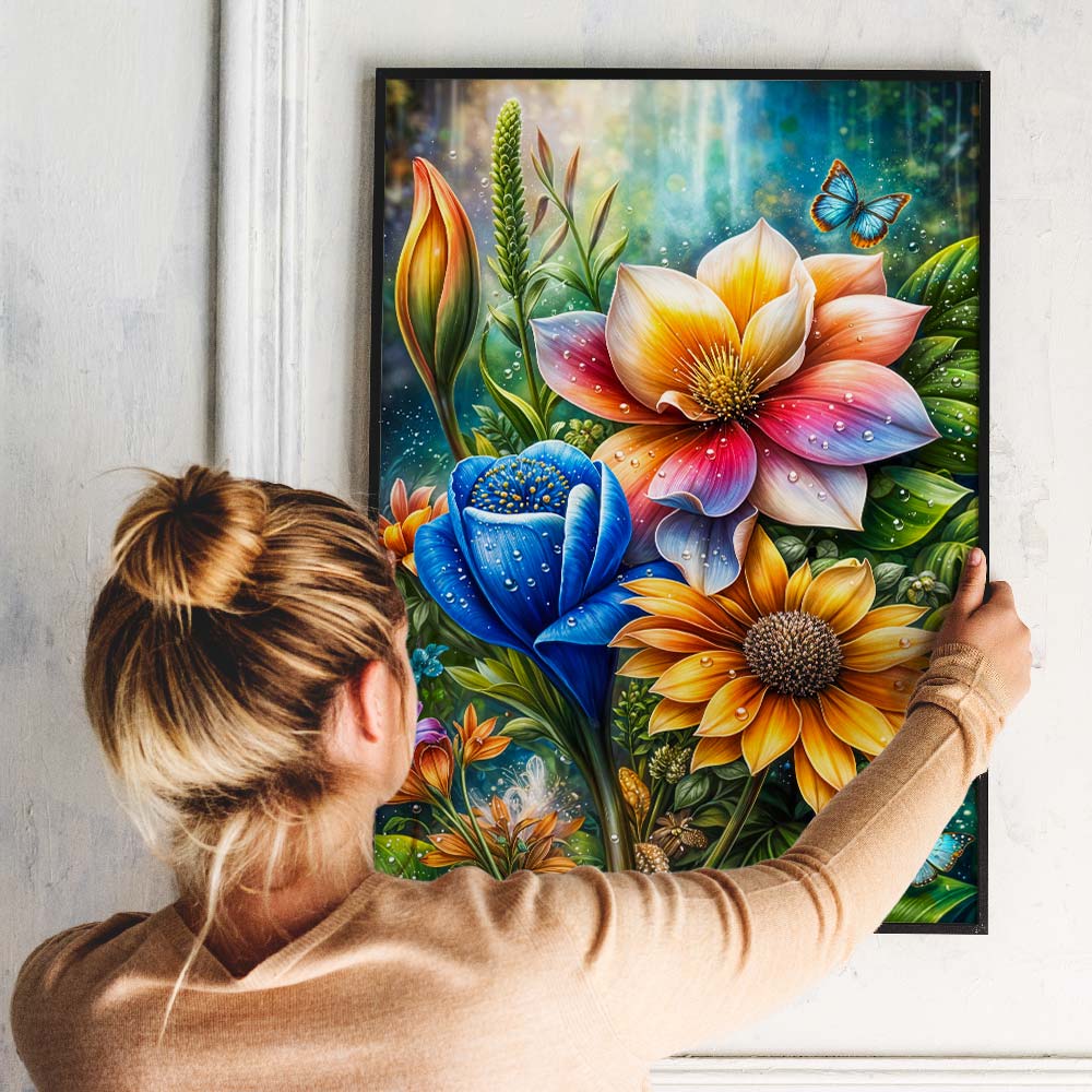 5D Diamond Painting – Radiant Garden Blossoms