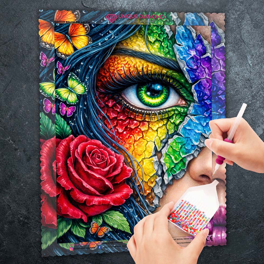 5D Diamond Painting – Rainbow Soul Eye