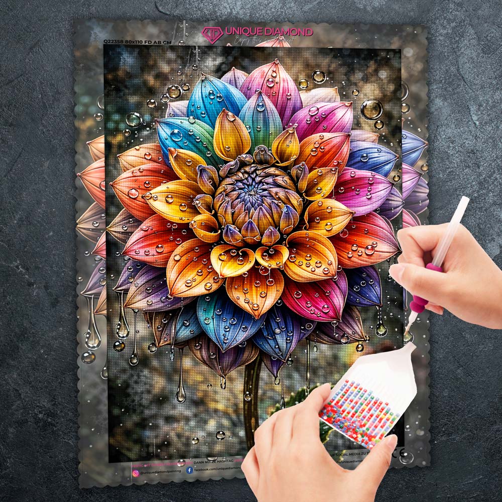 5D Diamond Painting – Rainflower Radiance Unique-Diamond