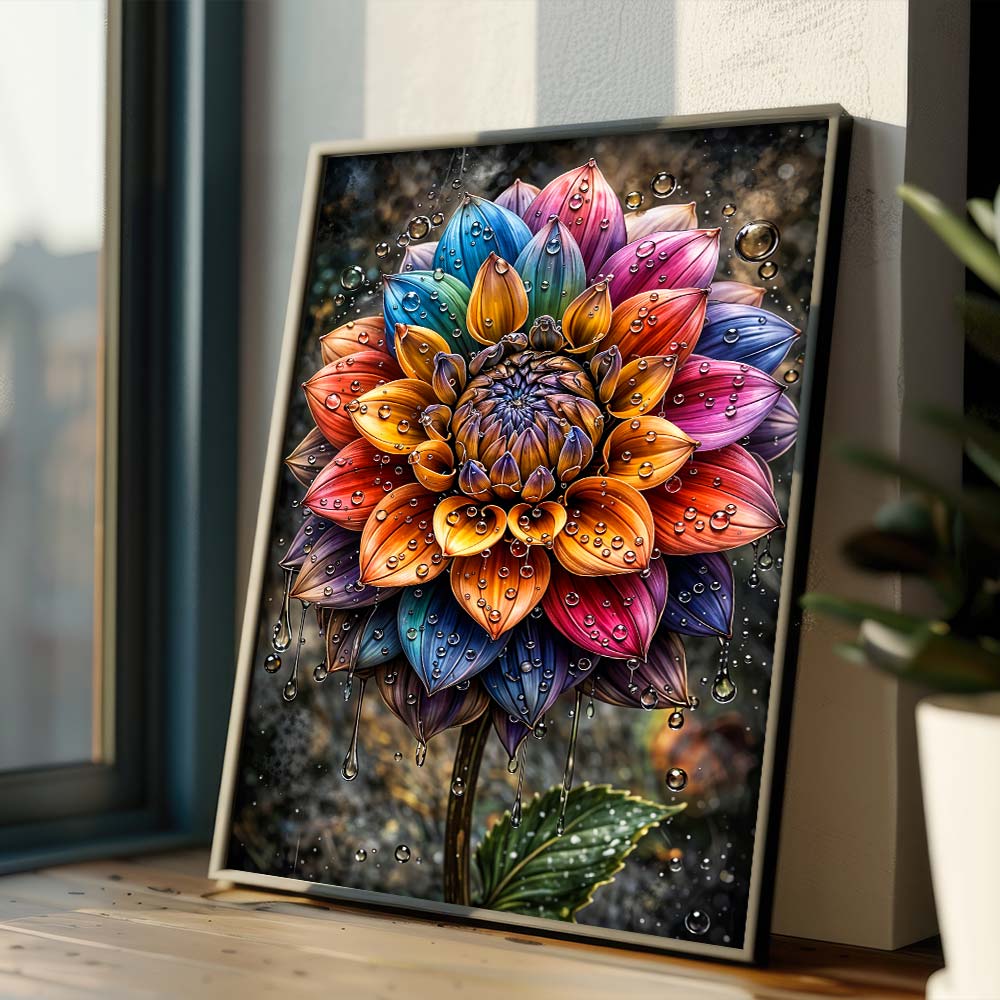 5D Diamond Painting – Rainflower Radiance Unique-Diamond