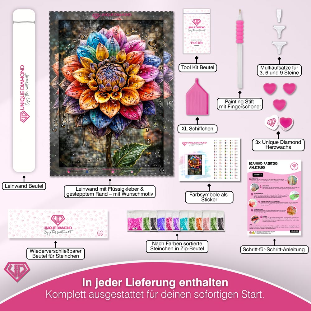 5D Diamond Painting – Rainflower Radiance Unique-Diamond