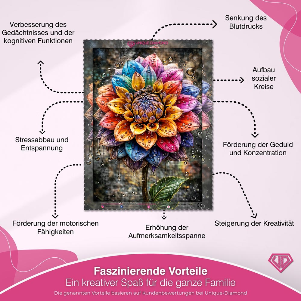 5D Diamond Painting – Rainflower Radiance Unique-Diamond