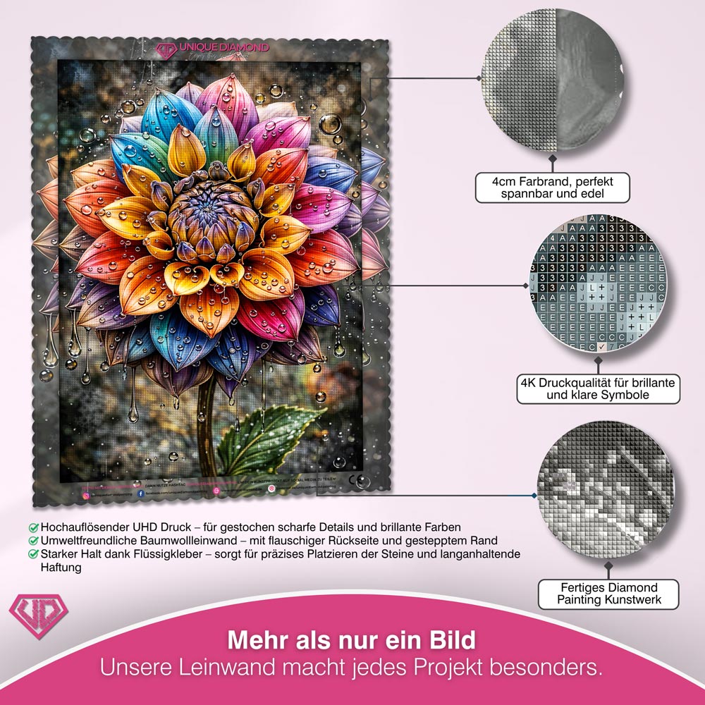 5D Diamond Painting – Rainflower Radiance Unique-Diamond